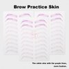 1pc Two Sides 1.5mm Thickness Brow Practice Skin Silicone Tattoo Practice Skin with Purple Lines for Microblading Nano Brows Ombre Brows DuBeauty (1pc)