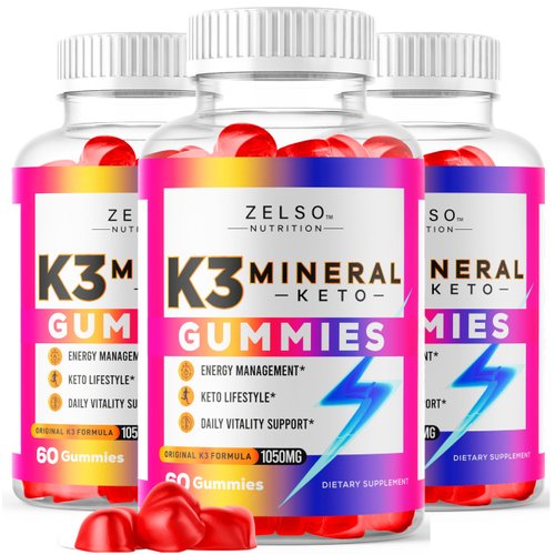 ZELSO (3 Pack) K3 Mineral Gummies Nutrition, The Original K3 Formula Pills Now in Gummy, Advanced Vitamins Plus Multivitamin, 90 Day Supply