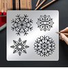 Beautiful Snowflakes Reusable Metal Journal Planning Stencils Stainless Steel Stencils for Painting Notebook Diary Painting On Wood Floor Wall Furnitur Engraving Bookmark Crafts DIY Art