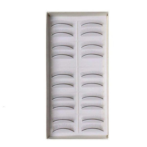 20 Pairs Practice Eyelashes Training Lashes Practice Lashes Eyelash Strips Self Adhesive Lash Extension Supplies Best for Makeup Beginners Beauty Salon