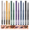 LANGMANNI 6Pcs Metal Colorful Eyeliner Pencil Set - Matte & Shimmer Eye Makeup,Smooth Use Long-Lasting & Waterproof Eyeliner Set(#02+03+04+06+08+12)