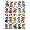 Stickers Glitter Pack 10 Sheets Cute Koala Bear Cartoon Paper Sticker for Children Kids Stickers Supplies School Scrapbooking Diary Card Birthday (04)