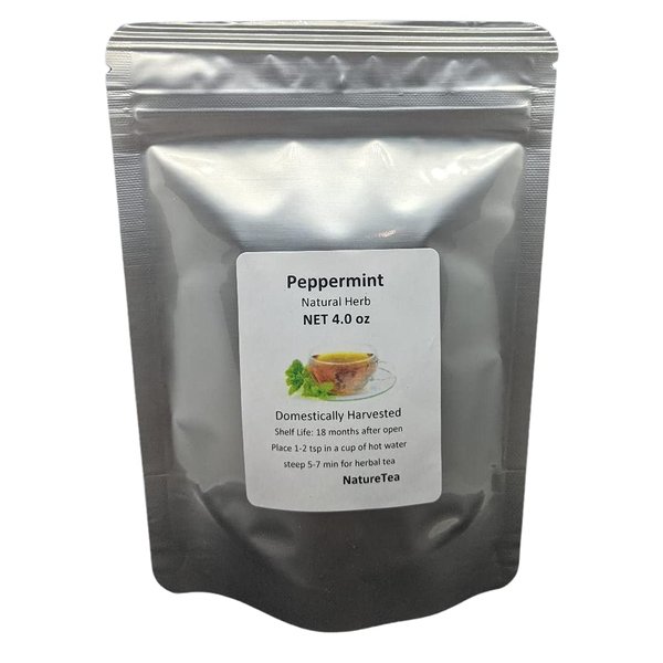 Peppermint - Mentha piperita Loose Leaf C/S from 100% Nature by Nature Tea (2 oz)