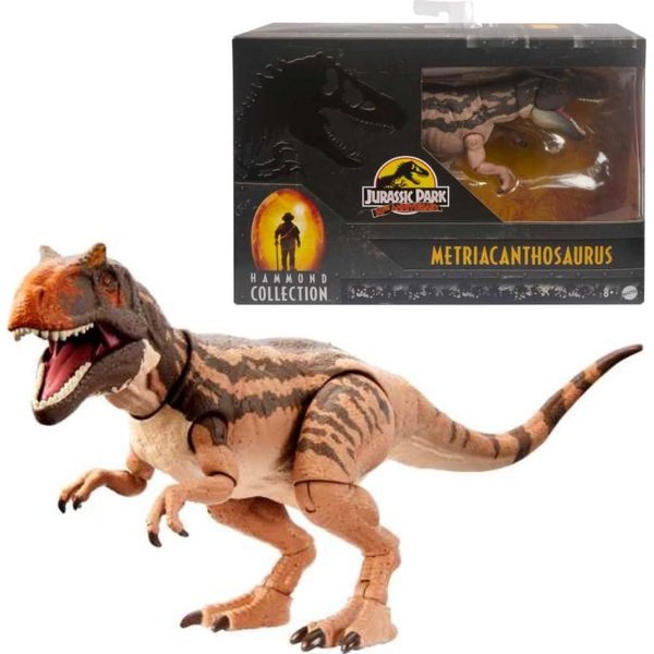 Mattel Jurassic World Mattel Jurassic Park Hammond Collection Action Figure, Metriacanthosaurus Dinosaur Toy with 17 Joints