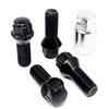 Set of 4 Veritek 14x1.5mm Black Wheel Bolt Locks for Aftermarket Custom Wheels Only Conical Seat 28mm Shank
