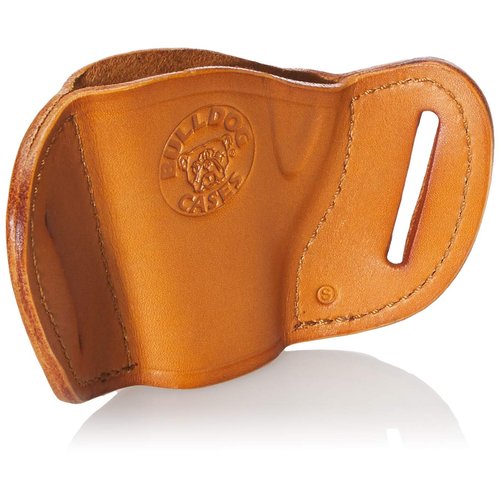 Bulldog Cases Tan Molded Leather Belt Slide Holster (Small)
