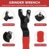 Grinder Wrench Universal Adjustable Grinder Spanner ​Wrench with 4 Grinder Shaft Nut, Compact With Nuts Wide Compatibility Repair Easy To Use Angle Grinder Wrench(COLOR:Red)
