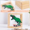 Piggy Bank for Kids, Wooden Money Coin Bank for Boys and Girls, Dinosaur Unicorn Piggy Banks with DIY Stickers for Birthday, Easter Gifts (Green)