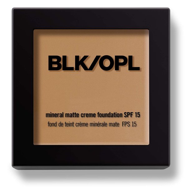BLK/OPL Mineral Matte Crème Powder Foundation SPF 15, Rich Caramel — enriched with aloe and Vitamins C & E, cruelty-free