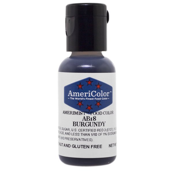 AmeriColor AmeriMist Burgundy Airbrush Food Color, .65 oz.