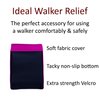 Crutcheze Walker Padded Hand Grip Covers Made in USA Moisture Wicking, Comfort, Fashion, Washable - Walker Handle Cushion - Mobility Aid Accessories (Pink)