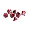 CREEBUY DND Dice Set Red Mix White Dice for Dungeon and Dragons D&D MTG 7-Die RPG Polyhedral Dice