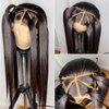 Usexy 24 Inch 13x6 Lace Front Wigs Human Hair Pre Plucked 180% Density Straight HD Transparent Glueless Wigs Human Hair 13x6 Straight Lace Frontal Wigs Human Hair Wigs for Women With Baby Hair