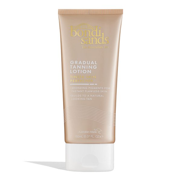 Bondi Sands Gradual Tanning Lotion Tinted Skin Perfector | Bronzer Pigments Build to a Natural-Looking Tan for Glowing Skin | 150 mL, 5.07 Fl. Oz.