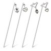 4 Pcs Alloy Love Pendant Hair Sticks Valentine's Day Birthday Hair Decoration Hair Updo Accessories MGPFERD