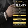 MagnetRX® Hematite & Leather Magnetic Bracelet - MAX Strength Natural Stones - Beaded Magnetic Hematite Bracelets (Medium)