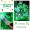 Kilshye St Patricks Day Headband Green Light Up Shamrock Headpeice Sequin Bow Headbands Irish Costume Hair Accessories for Women and Girls
