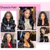 Dosacia V Part Wigs Human Hair Body Wave Brazilian Virgin Human Hair Wigs Upgrade U Part Wigs Full Head Clip In Half Wig V Shape Wigs No Leave Out Lace Front Wigs 180% Density Natural Color 8Inch