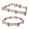 Volnau 20 Pcs Farm Corral Fence Toys Panel Accessories Playset Barn Animal Figures for Toddlers Kids Figurines Set Decoration Prop
