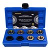 AUTOOL 8pcs Axle Spindle Rethreading Tool Set, Thread Chaser Set, Thread Repair Tool Thread Rethreading Restorer Tool M20 M22 M24 & UNF 13/16”3/4”x20UNF