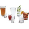 Carlisle FoodService Products Alibi Round Glass Clear Glass for Restaurants, Catering, Kitchens, Plastic, 1.8 Ounces, Clear