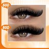 Mavphnee Fluffy Lash Extensions Kit 280Pcs Cluster Eyelash Extensions Thick D Curl Lash Clusters Volume 10-18MM DIY Individual Lashes Kit with Bond and Remover, Eyelash Tweezers(60D&80D 0.07D)