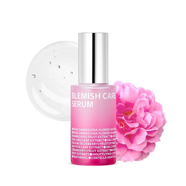 ISOI Blemish Care Up Serum 35ml (1.18 fl.oz) | Vegan Serum for Blemish & Dark Spot Removal with Arbutin, Bulgarian Rose Oil | Korean Skin Care