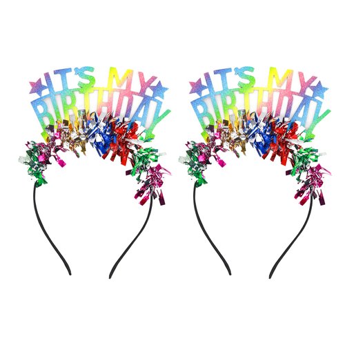 CRZQXOUR 2PCS Birthday Girl Headband,Happy Birthday Headband for Women,Bling Birthday Crown,Great Gifts,Birthday Tiara Happy Birthday Decorations,Headpiece for Party Favors Hair Accessories
