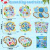 CY2SIDE Summer Pool Stickers Scene - Make A Pool Sticker Scene Art Craft with Swimming Ring for Kids Make Your Own Summer Pool Sticker Scene Art Craft DIY Summer Party Games Classroom Fun Activities