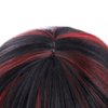 WeAlake Long Hair Wigs Wavy Curly 24" Glamorous Women Black Red Highlights Synthetic Cosplay Daily Party Clothing Wig with Wig Cap