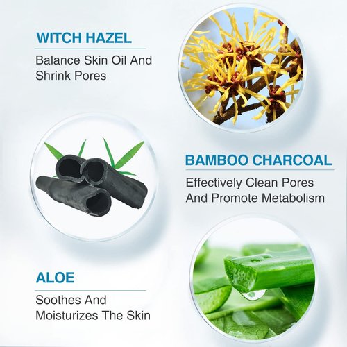 POP MODERN.C Blackhead Remover Mask Bamboo Charcoal Peel Off Mask Skin Care Face Mask 3-in-1 Kit Pimple & Deep Cleansing Black Facial Mask Shrink Pore With Blackhead Remover Extractor Tools