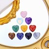 QINJIEJIE 10PCS Crystals Healing Crystals Heart Stones Rocks Thicken Hearts Rose Quartz Amethyst Love Crystal Gemstones Set Bulk Gifts Polished Chakra Stone Cute Pocket Reiki Balancing Mothers Gifts for Women