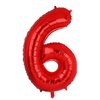 40 Inch 6 Red Number Balloons Mylar Foil Helium Digital Balloons Baby Shower 6th Birthday Party Decor Supplies