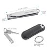 XGIZMOO Ultra Thin Portable Fingernail Clipper Mini Travel Folding Toe Nail Clippers, Wide Jaw Cutter with Keychain Curved Trimmer, Flip Open Brushed Finish (Small-Brushed)