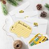 REWIDPARTY School Bus Party Invitations with Envelopes & Stickers（Set of 15） Bus Fill-in Invitations Kids Birthday Party Invites Cards Party Supplies Favors for Birthday Baby Shower Graduations
