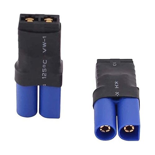 2 Pairs RC LiPo Battery Connector Adapter Compatible with TRX Traxxas Lipo Battery Plug to EC5 Male Female on ESC Charger