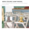 Zerodeko 2 PCS Dollhouse Crystal Chandelier 1 12 Scale, Mini Dollhouse Ceiling Light, Artificial Crystal Chandelier Furniture Model, Doll House Scene Layout Hanging Lamp Decor