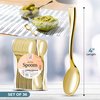 Mini Gold Spoon, Gold Plastic Mini Dessert Spoons, Disposable Tiny Gold Spoons, 4 inch 36 Count Mini Gold Spoons for Appetizers Tasting Posh Setting