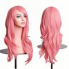 PATTNIUM Kids Wig Pink Wig for Girls Long Wavy Pink Wig with Bangs Kids Lovely Pink Long Wigs Synthetic Wig with Wig Cap