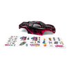 Custom Body Muddy Hot Pink Over Black Compatible for 1/10 Scale RC Car or Truck (Truck not Included) R-NR-01