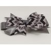 Black, Grey, zebra and chevron Hair Bow