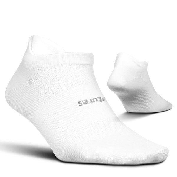 Feetures High Performance Ultra Light Ankle Sock - No Show Socks for Women & Men with Heel Tab - White, S (1 Pair)