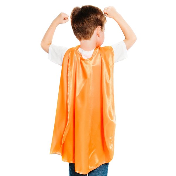 Everfan Orange Polyester Satin Superhero Cape - Kids