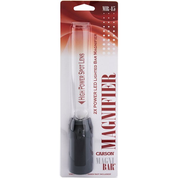 Carson MagniBar LED Lighted 2X Bar Magnifier with 12x Spot Lens (MR-15)