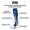ZFiSt 3 Pair Medical Sport Compression Socks Men,Running Nurse Socks for Edema Diabetic Varicose Veins(Black+Blue+White,XXL)