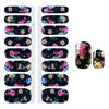 SILPECWEE 5 Sheets Flower Nail Polish Strips Self Adhesive Nail Stickers Full Nail Wraps Nail Art Accessories Nail Strips for Women with 1pc Nail File