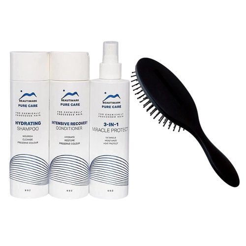 BEauti Mark 4PC Human Hair Care Must Haves Kit by BeautiMark, 8floz each, Wig Brush, and 19 Page Belle of Hope How To Guide