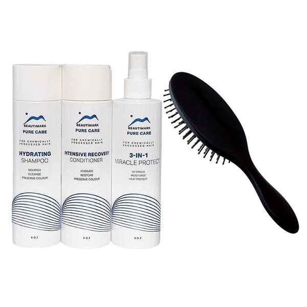 BEauti Mark 4PC Human Hair Care Must Haves Kit by BeautiMark, 8floz each, Wig Brush, and 19 Page Belle of Hope How To Guide