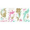 RoomMates RMK3562SCS Mermaid Peel and Stick Wall Decals With Glitter