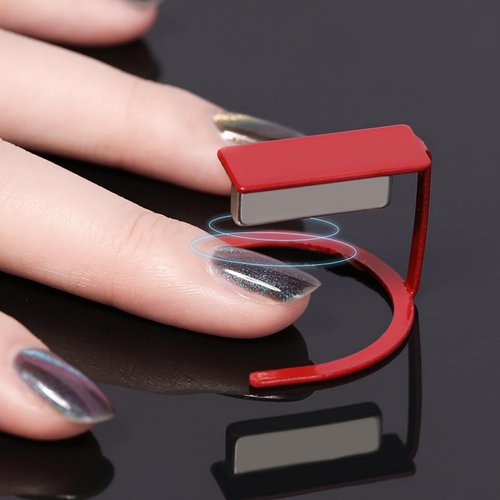 JCAKES 6pcs Cat Eye Nail Magnet with Bracket Cat Eye Magnet for Nails Magnetic Gel Polish Multi-Function Strong Nail Polish Magnet Stick Manicure Design Tool for Home DIY, Salon, Studio